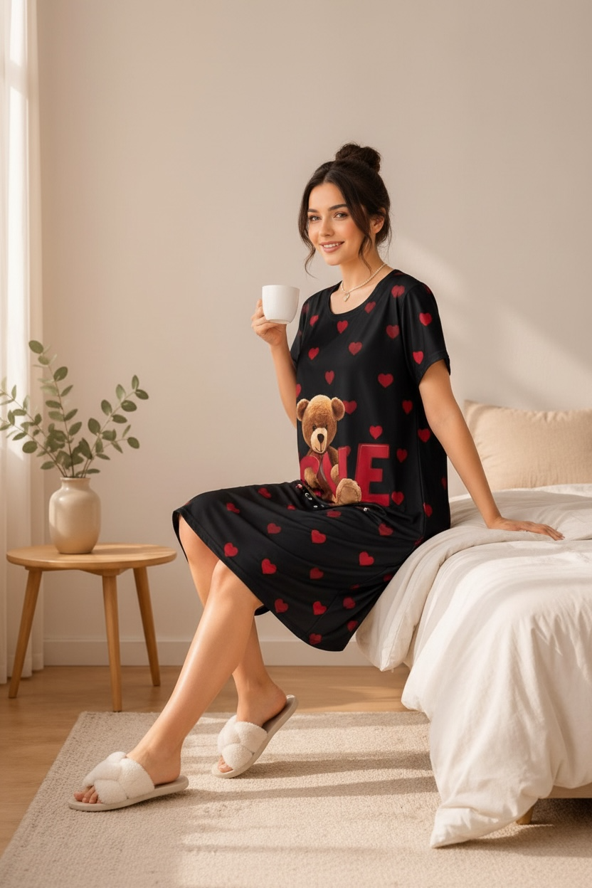 Short Printed 3D Dress