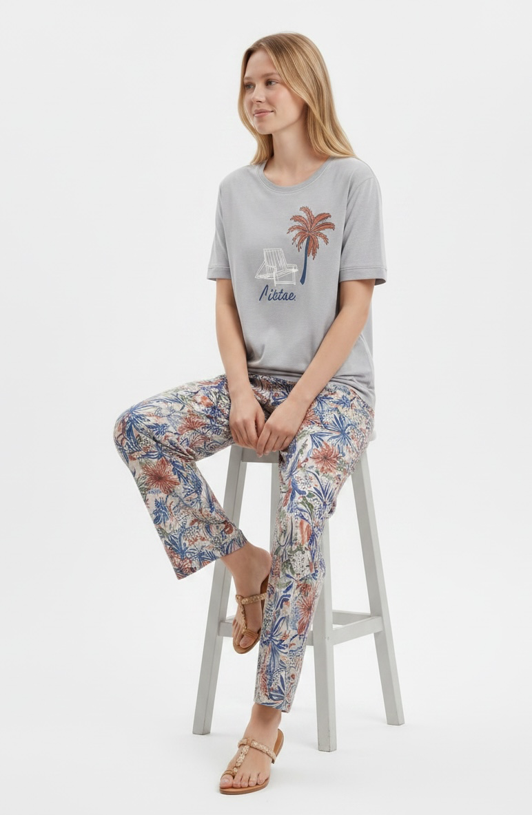 Gray Cotton Pyjama