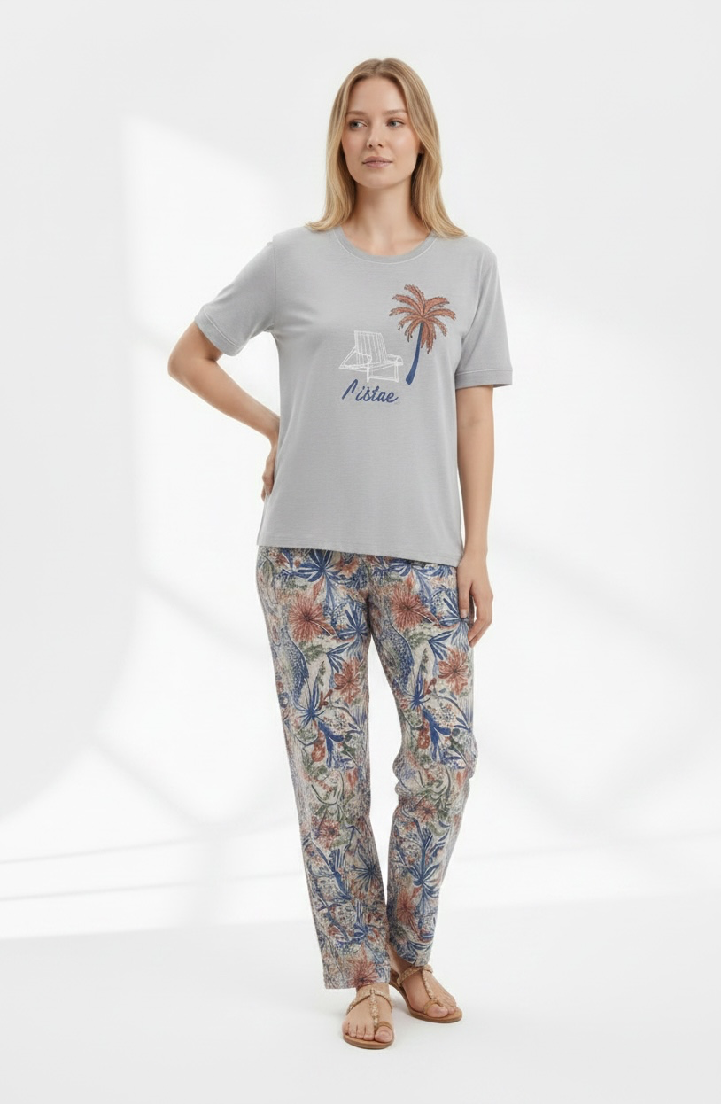 Gray Cotton Pyjama