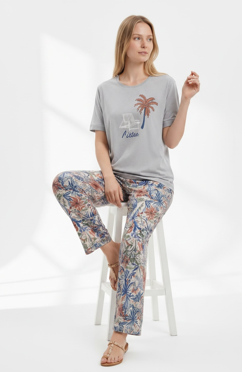 Gray Cotton Pyjama