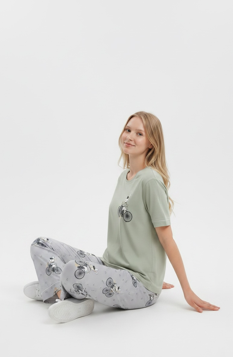Olive Cotton Pyjama