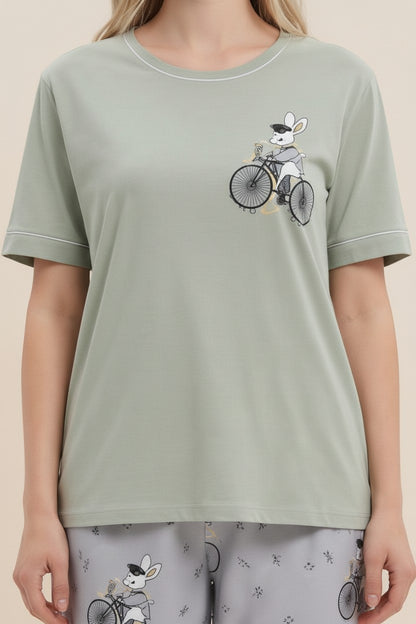 Olive Cotton Pyjama