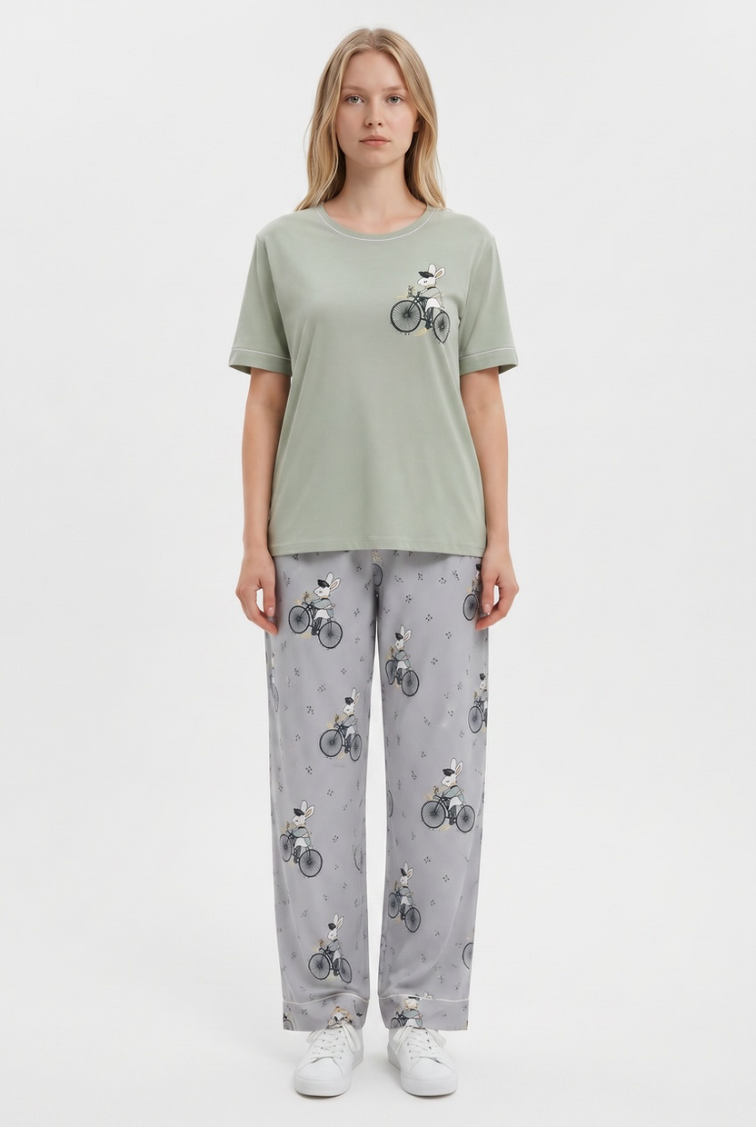 Olive Cotton Pyjama