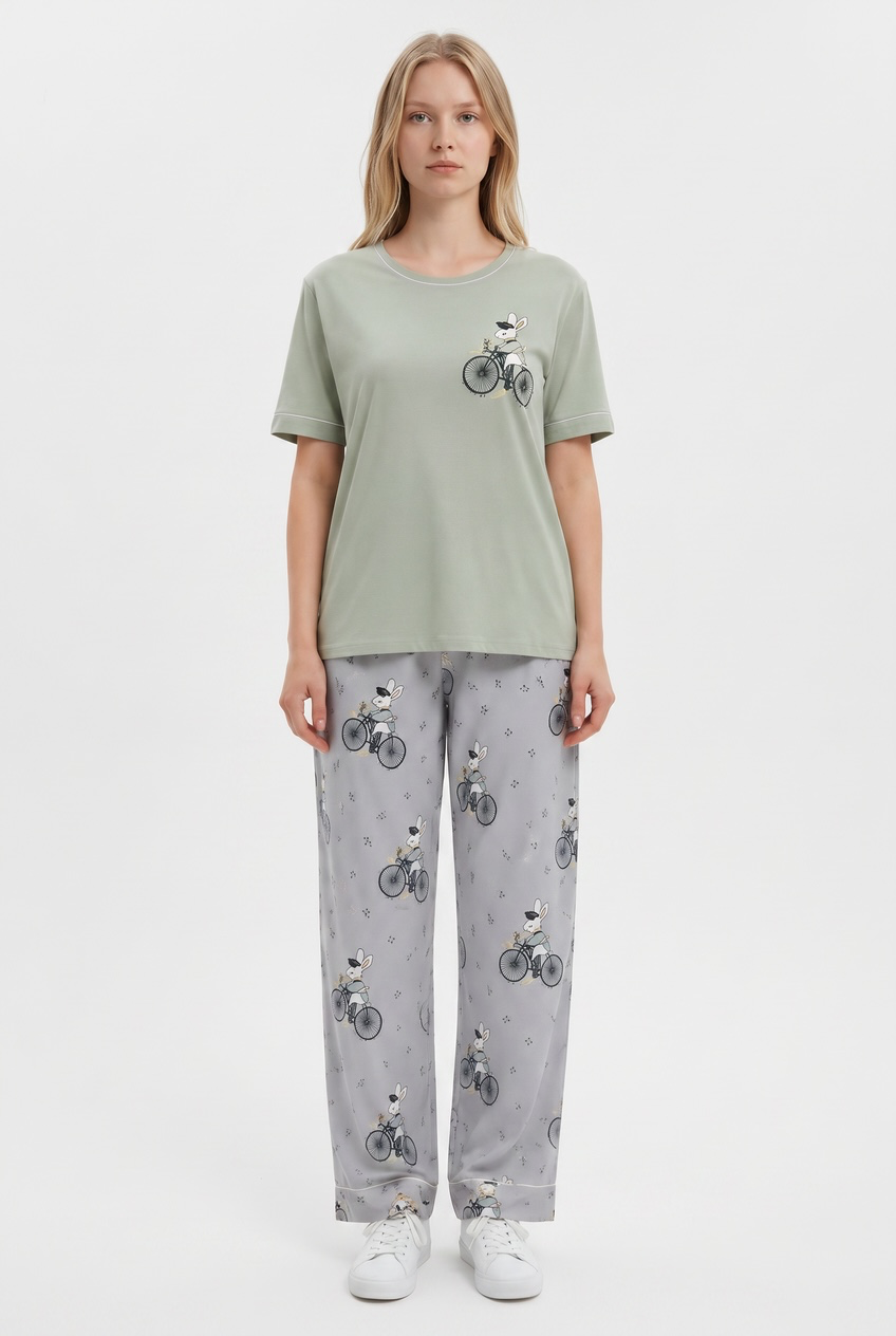 Olive Cotton Pyjama