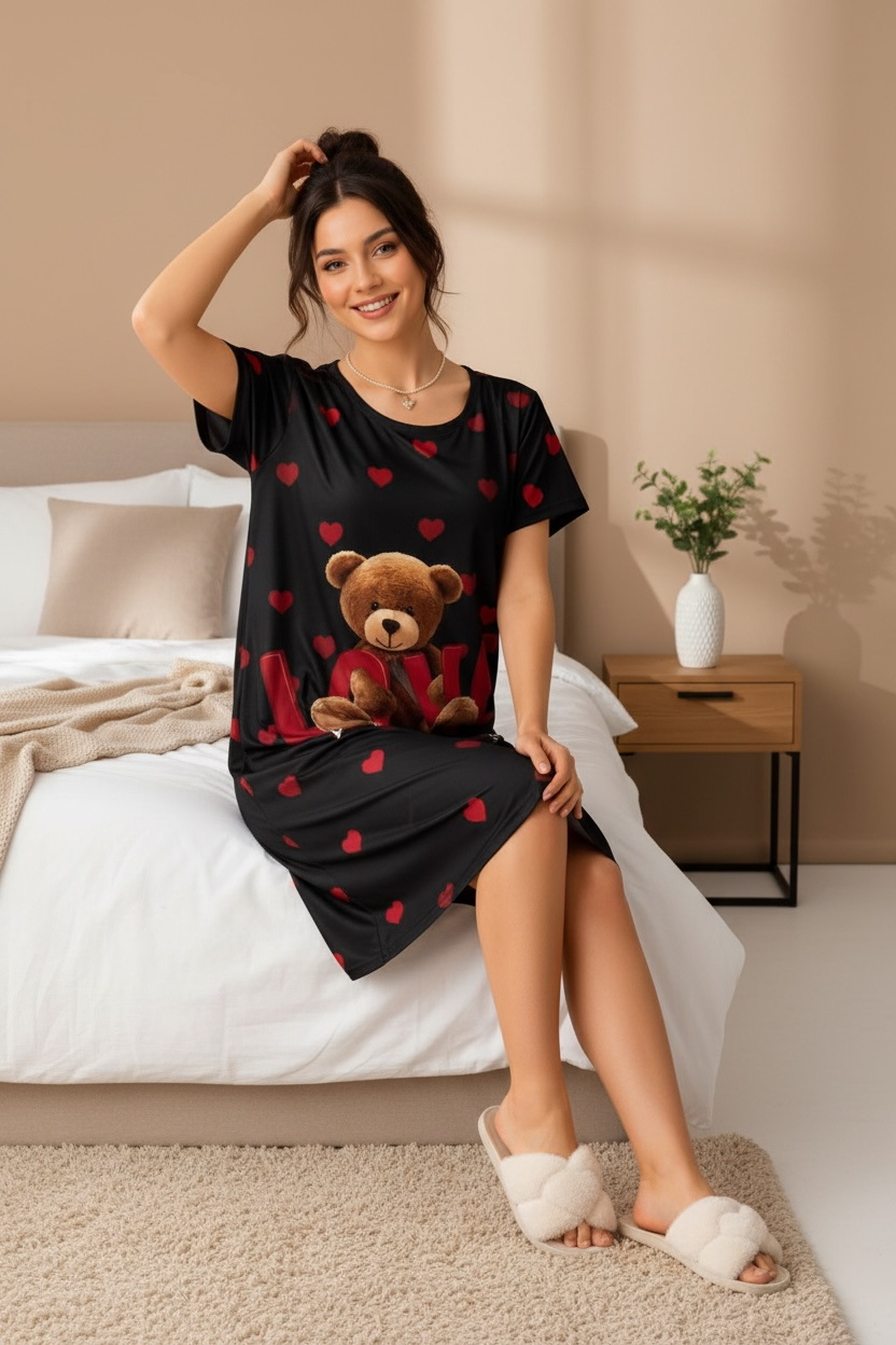 Short Printed 3D Dress