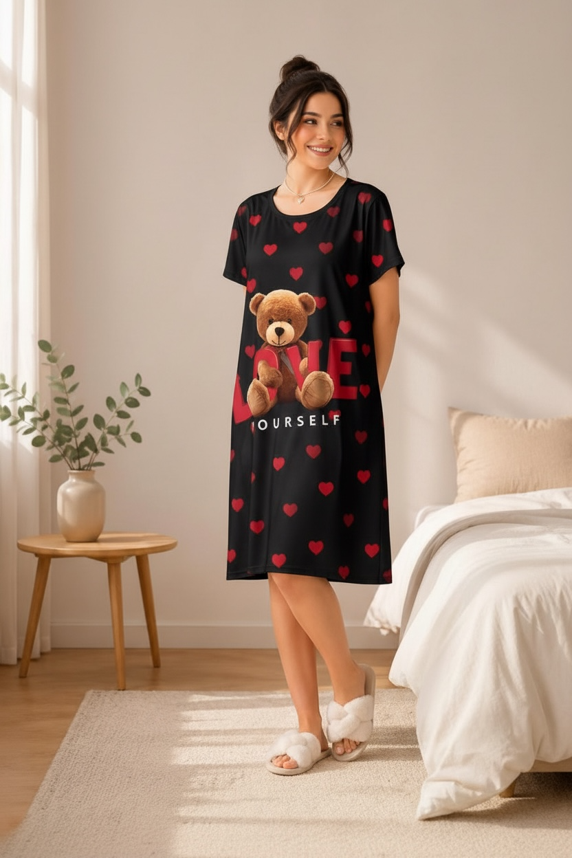 Short Printed 3D Dress