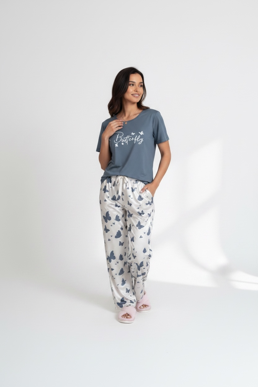 Aqua Cotton Pyjama