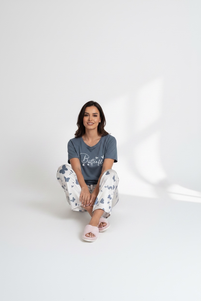 Aqua Cotton Pyjama