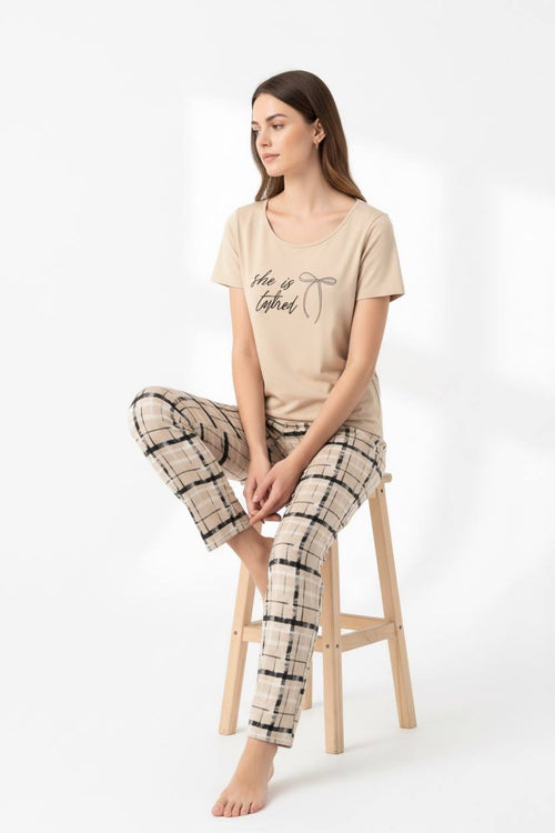 Biege Cotton Pyjama