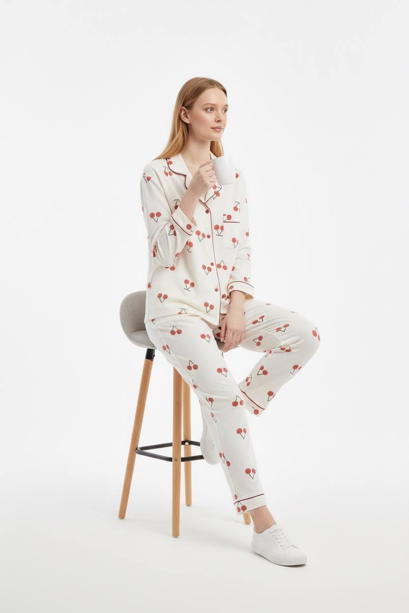 Cherry Pyjama Long Sleeve