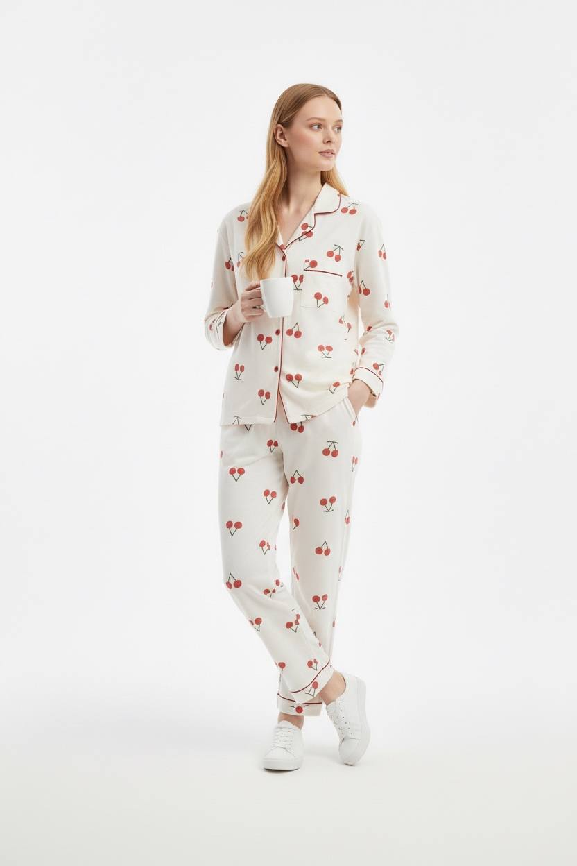Cherry Pyjama Long Sleeve