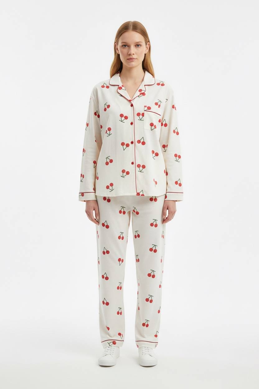 Cherry Pyjama Long Sleeve
